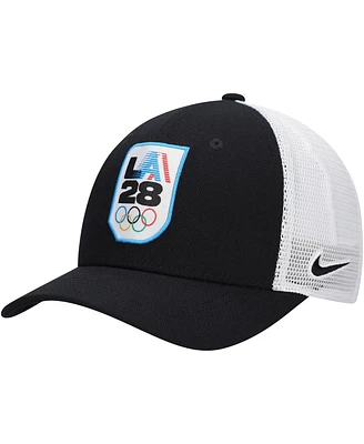 Nike Big Boys and Girls Black LA28 Rise Trucker Adjustable Hat