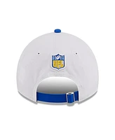 New Era Big Boys and Girls White/Royal Los Angeles Rams 2023 Sideline 9TWENTY Adjustable Hat