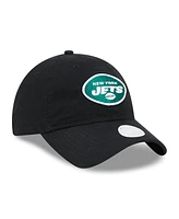 New Era Women's Black New York Jets Main Core Classic 2.0 9TWENTY Adjustable Hat