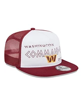 New Era Men's White/Burgundy Washington Commanders Banger 9FIFTY Trucker Snapback Hat