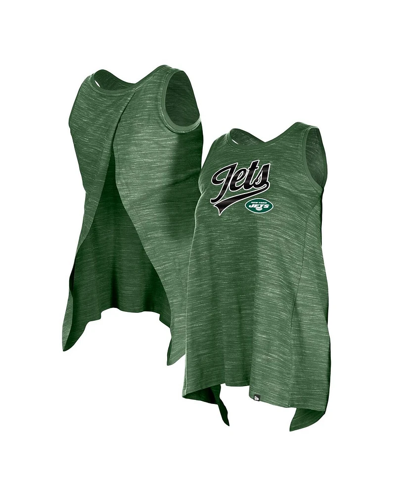 New Era Women's Green York Jets Space Dye Active Tank Top