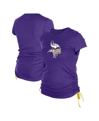 New Era Women's Purple Minnesota Vikings Ruched Side T-Shirt