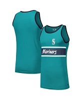 New Era Men's Aqua Seattle Mariners Jersey Ringer Tank Top