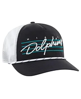 '47 Brand Men's Black/White Miami Dolphins Downburst Relaxed Hitch Trucker Adjustable Hat