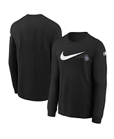 Nike Big Boys and Girls Black Orlando Magic Swoosh Long Sleeve T-Shirt