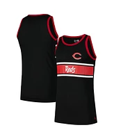 New Era Men's Black Cincinnati Reds Jersey Ringer Tank Top