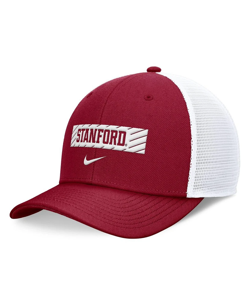 Nike Men's Cardinal/White Stanford Cardinal 2024 Sideline Trucker Adjustable Hat