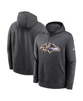 Nike Men's Anthracite Baltimore Ravens Club Logo Pullover Hoodie