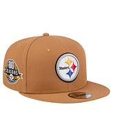 New Era Men's Tan Pittsburgh Steelers Color Pack 9FIFTY Snapback Hat with Side Patch