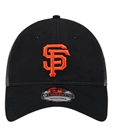 New Era Men's Black San Francisco Giants Team Slick Trucker 9TWENTY Adjustable Hat