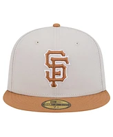 New Era Men's Khaki/Brown San Francisco Giants Two-Tone Color Pack 59FIFTY Fitted Hat