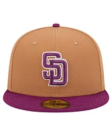 New Era Men's Brown/Purple San Diego Padres Two-Tone Color Pack 59FIFTY Fitted Hat