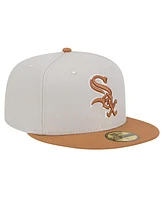 New Era Men's Khaki/Brown Chicago White Sox Two-Tone Color Pack 59FIFTY Fitted Hat