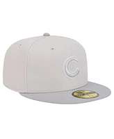 New Era Men's Khaki/Gray Chicago Cubs Two-Tone Color Pack 59FIFTY Fitted Hat