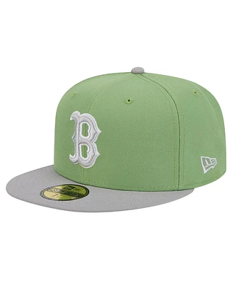 New Era Men's Green/Gray Boston Red Sox Two-Tone Color Pack 59FIFTY Fitted Hat