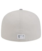 New Era Men's Khaki/Gray Atlanta Braves Two-Tone Color Pack 59FIFTY Fitted Hat