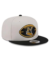 New Era Men's Stone/Black Pittsburgh Steelers 2024 Sideline Historic 9FIFTY Snapback Hat