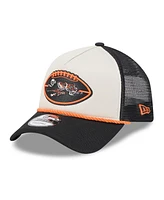 New Era Men's Stone/Black Cincinnati Bengals 2024 Sideline Historic 9FORTY A-Frame Trucker Adjustable Hat