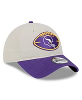 New Era Men's Stone/Purple Minnesota Vikings 2024 Sideline Historic 9TWENTY Adjustable Hat