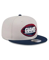 New Era Men's Stone/Navy New York Giants 2024 Sideline Historic 9FIFTY Snapback Hat