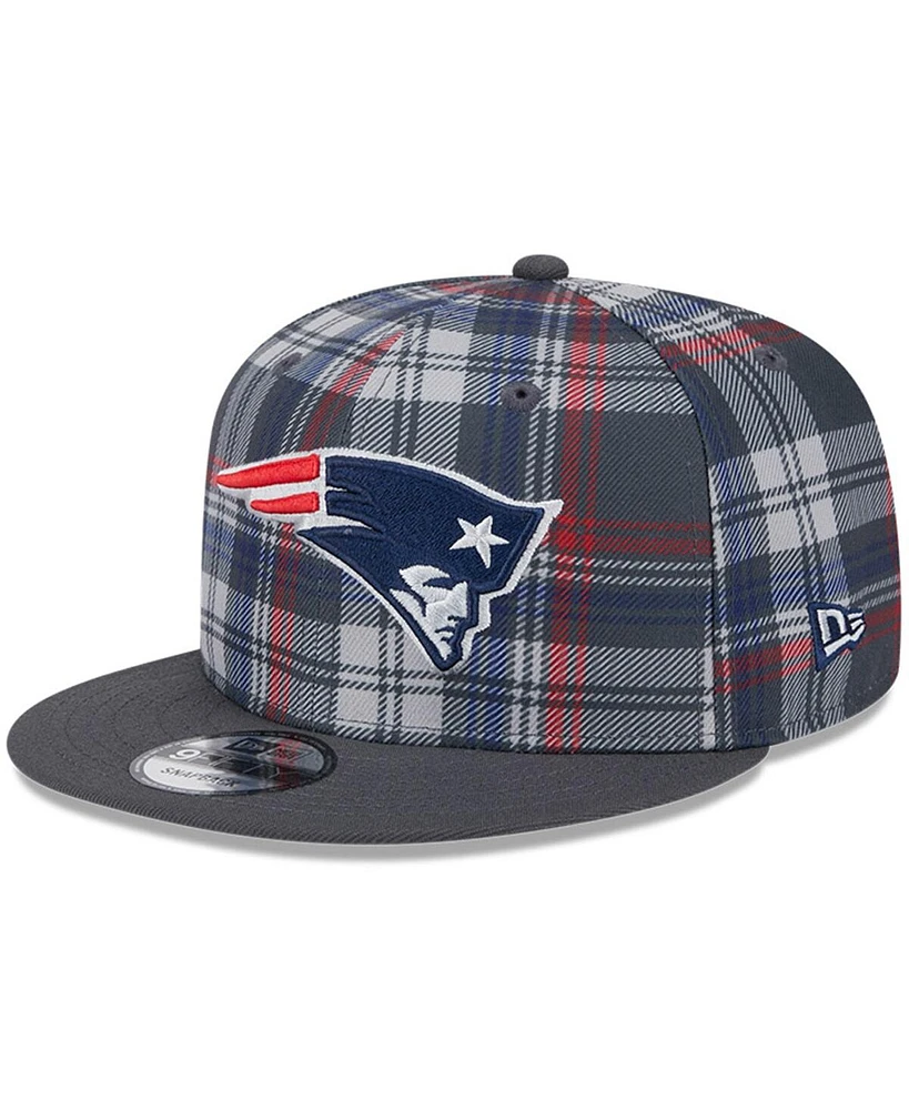 New Era Men's Gray New England Patriots 2024 Sideline Statement 9FIFTY Snapback Hat