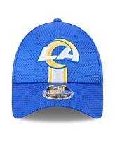 New Era Men's Royal Los Angeles Rams 2024 Sideline 9FORTY Stretch-Snap Hat