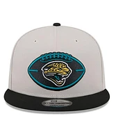 New Era Men's Stone/Black Jacksonville Jaguars 2024 Sideline Historic 9FIFTY Snapback Hat