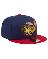 New Era Men's Navy Fort Myers Mighty Mussels Theme Night Groupers 59FIFTY Fitted Hat