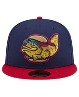 New Era Men's Navy Fort Myers Mighty Mussels Theme Night Groupers 59FIFTY Fitted Hat