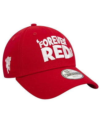 New Era Big Boys and Girls Red Manchester United Forever Red 9FORTY Adjustable Hat