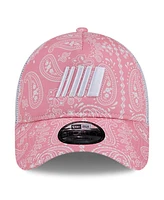 New Era Men's Pink 9FORTY A-Frame Trucker Paisley Adjustable Hat