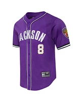 Pro Standard Men's Lamar Jackson Purple Baltimore Ravens Mesh Button-Up Baseball Jersey