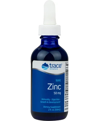 Trace Minerals Liquid Ionic Zinc | 50 mg Zinc with Magnesium | Supports Immune System, Digestion, Growth