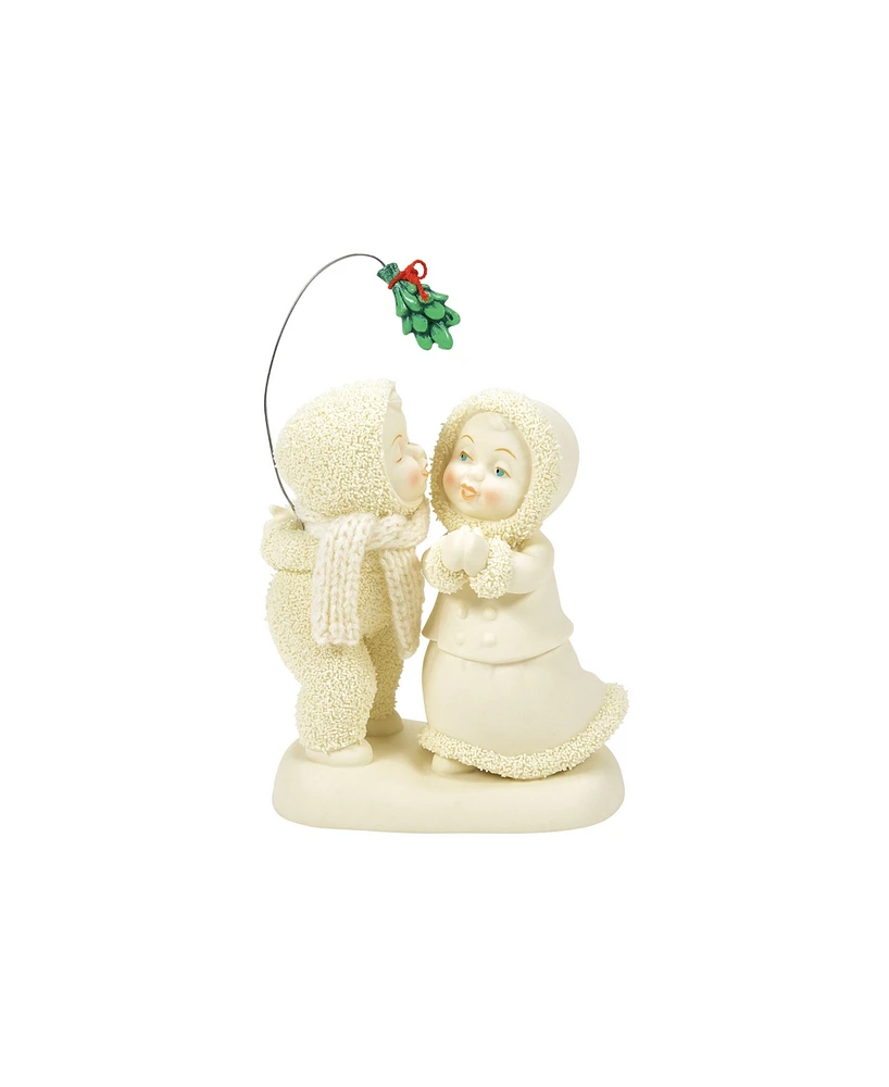 Department 56 Snowbabies Mistletoe Kisses Figurine, 4.96 Inches