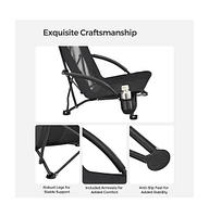 Slickblue Compact Folding Beach Chair – Lightweight, Portable & Comfortable Seating for Outdoor Relaxation