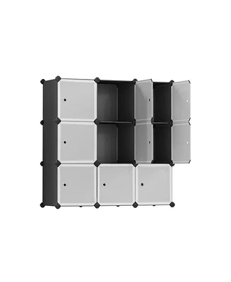 Slickblue Set of 9 Plastic Storage Cubes for Easy Organization and Space Efficiency