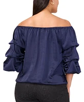 Vince Camuto Plus Off-The-Shoulder Bubble-Sleeve Top, Created for Macy's