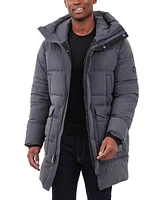 Michael Kors Men's Heavyweight Hooded Long Puffer Coat