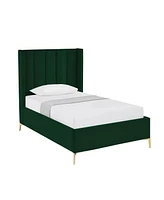 Inspired Home Keion Velvet Platform Bed Twin Xl Size