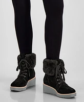 Style & Co Women's Iggyy Lace-Up Wedge Boots, Created for Macy's