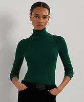 Lauren Ralph Petite Ribbed Turtleneck Sweater