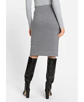 Olsen Women's Houndstooth Pull-On Skirt