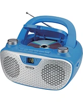 Jensen Cd-485BL Blue Compact Boombox With Cd Player