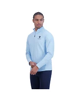 Ben Sherman Men's Solid Pique Quarter Zip Sweatshirt