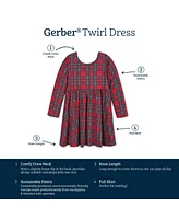 Gerber Baby Girls Holiday Plaid About You Long Sleeve Dress