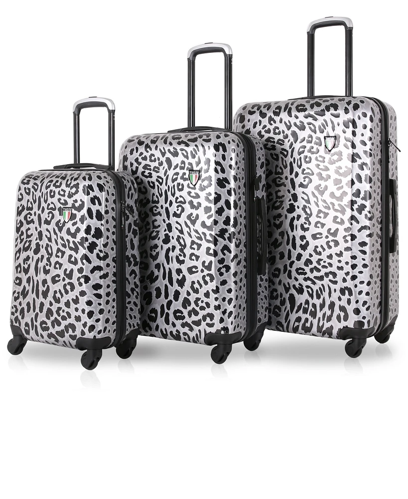 Tucci 3 Pc Winter Leopard Luggage Set