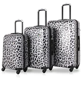 Tucci 3 Pc Winter Leopard Luggage Set