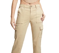 Guess Women's Sexy Straight Mid-Rise Cargo Pants