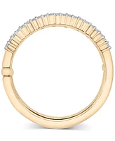 Wrapped Diamond Triple Row Stack Look Ring (1/4 ct. t.w.) in 10k Gold, Created for Macy's