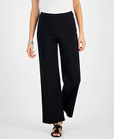 Jm Collection Women's Side-Seam-Embellished Wide-Leg Pants, Created for Macy's